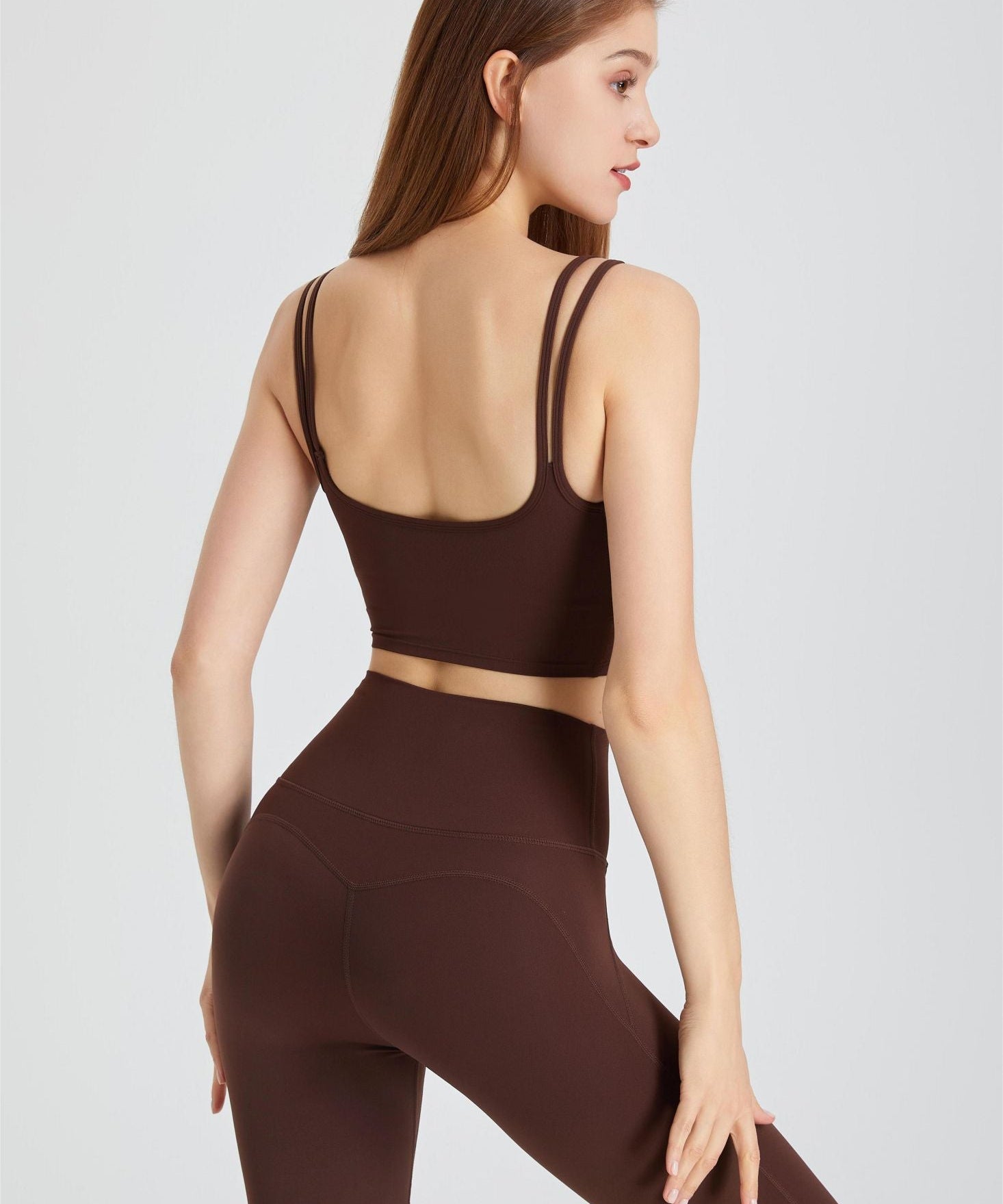 Double Strap Longline Sports Bra by bornfocus