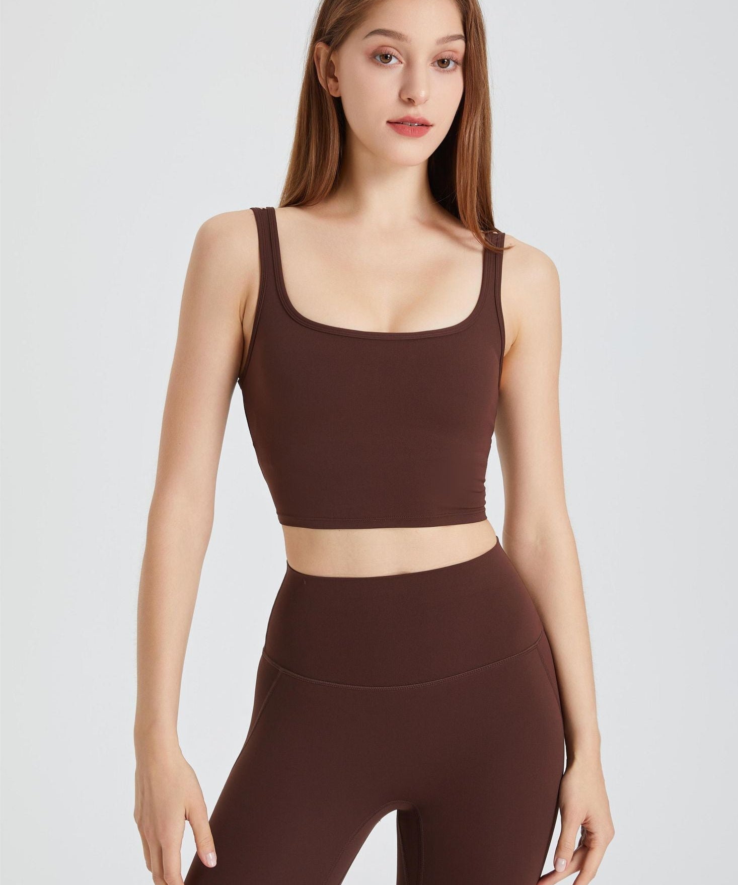 Double Strap Longline Sports Bra by bornfocus