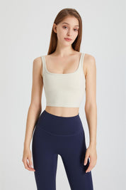 Double Strap Longline Sports Bra by bornfocus