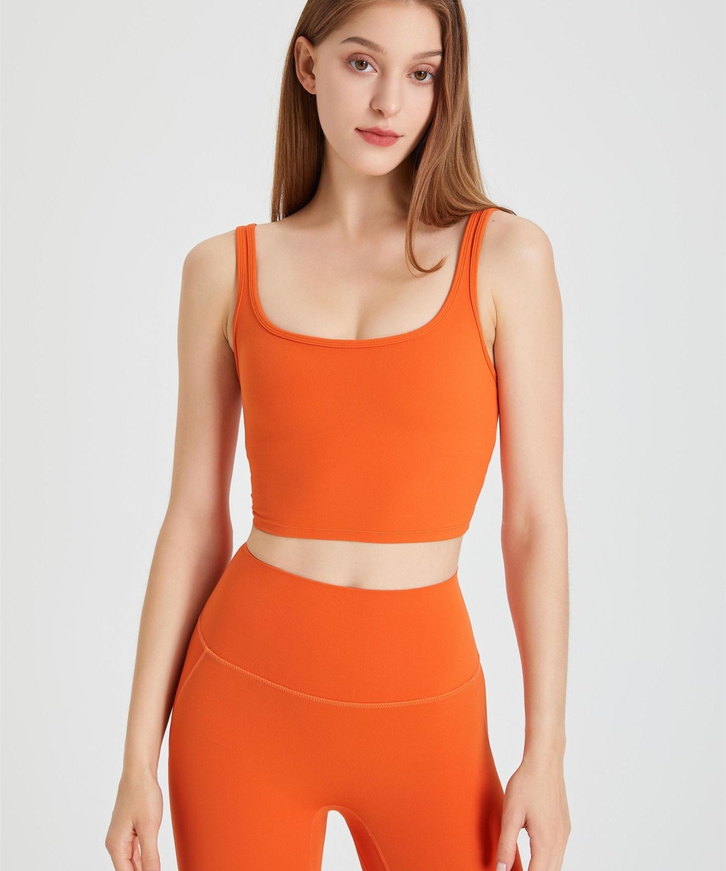 Double Strap Longline Sports Bra by bornfocus