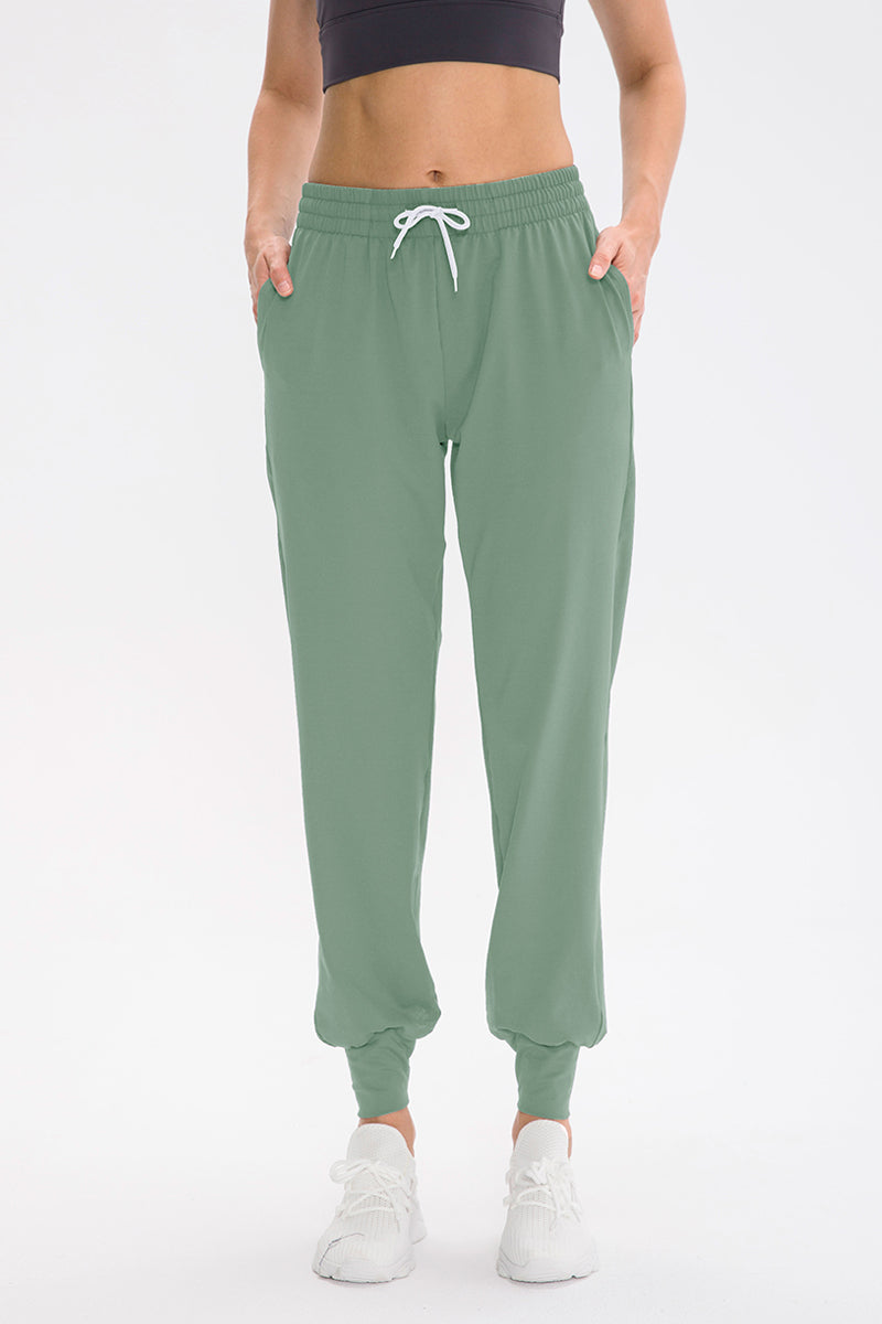 Tapered Jogger Pant with Drawstring by bornfocus