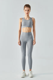 Fake Two Sports Bra & Leggings Activewear Set by bornfocus