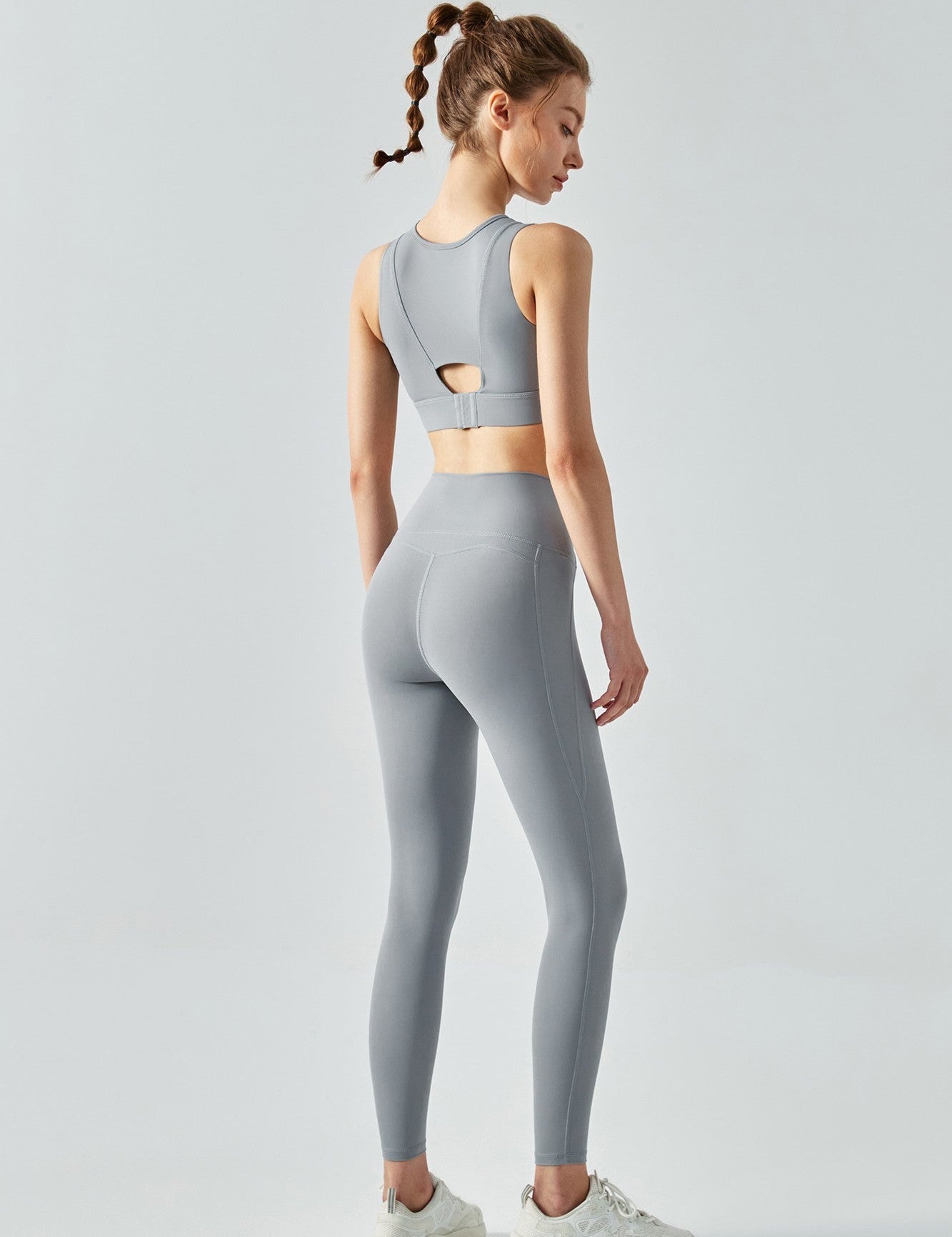 Fake Two Sports Bra & Leggings Activewear Set by bornfocus