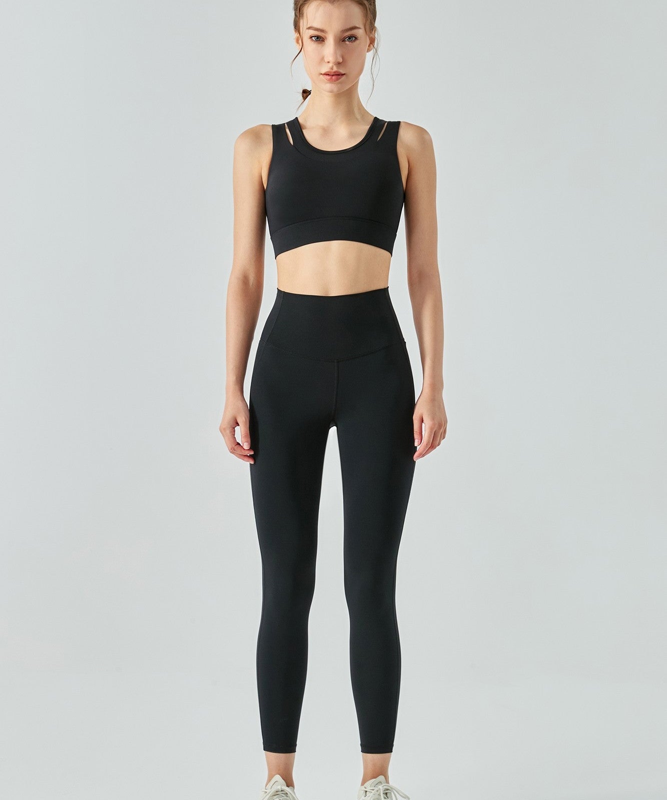 Fake Two Sports Bra & Leggings Activewear Set by bornfocus