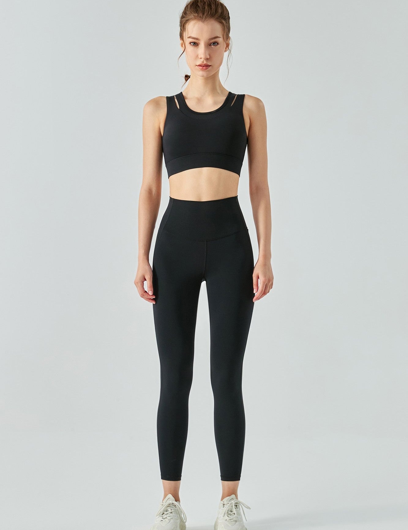 Fake Two Sports Bra & Leggings Activewear Set by bornfocus