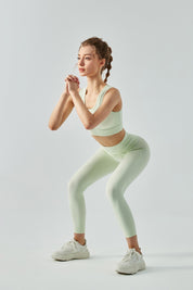 Fake Two Sports Bra & Leggings Activewear Set by bornfocus