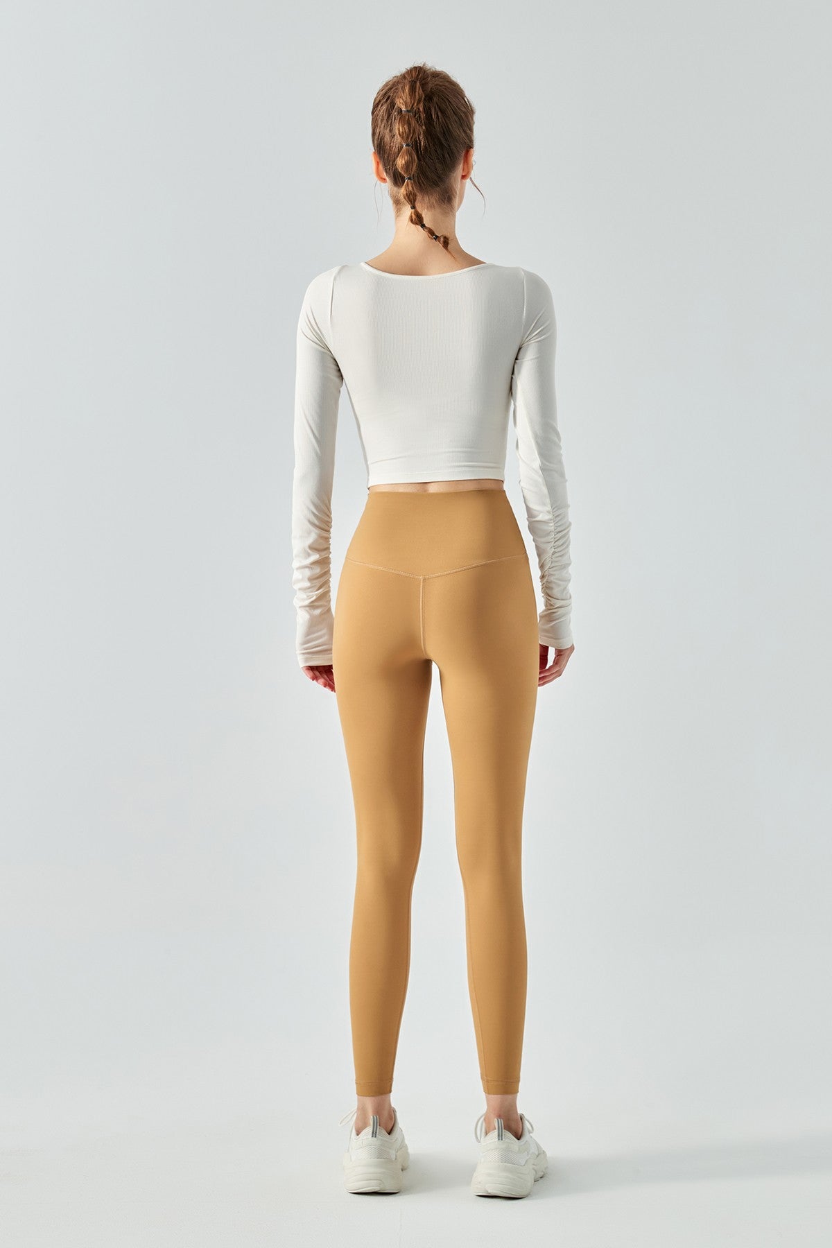 Ribbed Knit Long Sleeve Cutout Front Tops by bornfocus