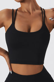 Fleece-Lined Strappy Sports Bra by bornfocus