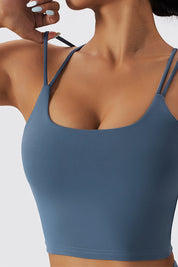 Fleece-Lined Strappy Sports Bra by bornfocus