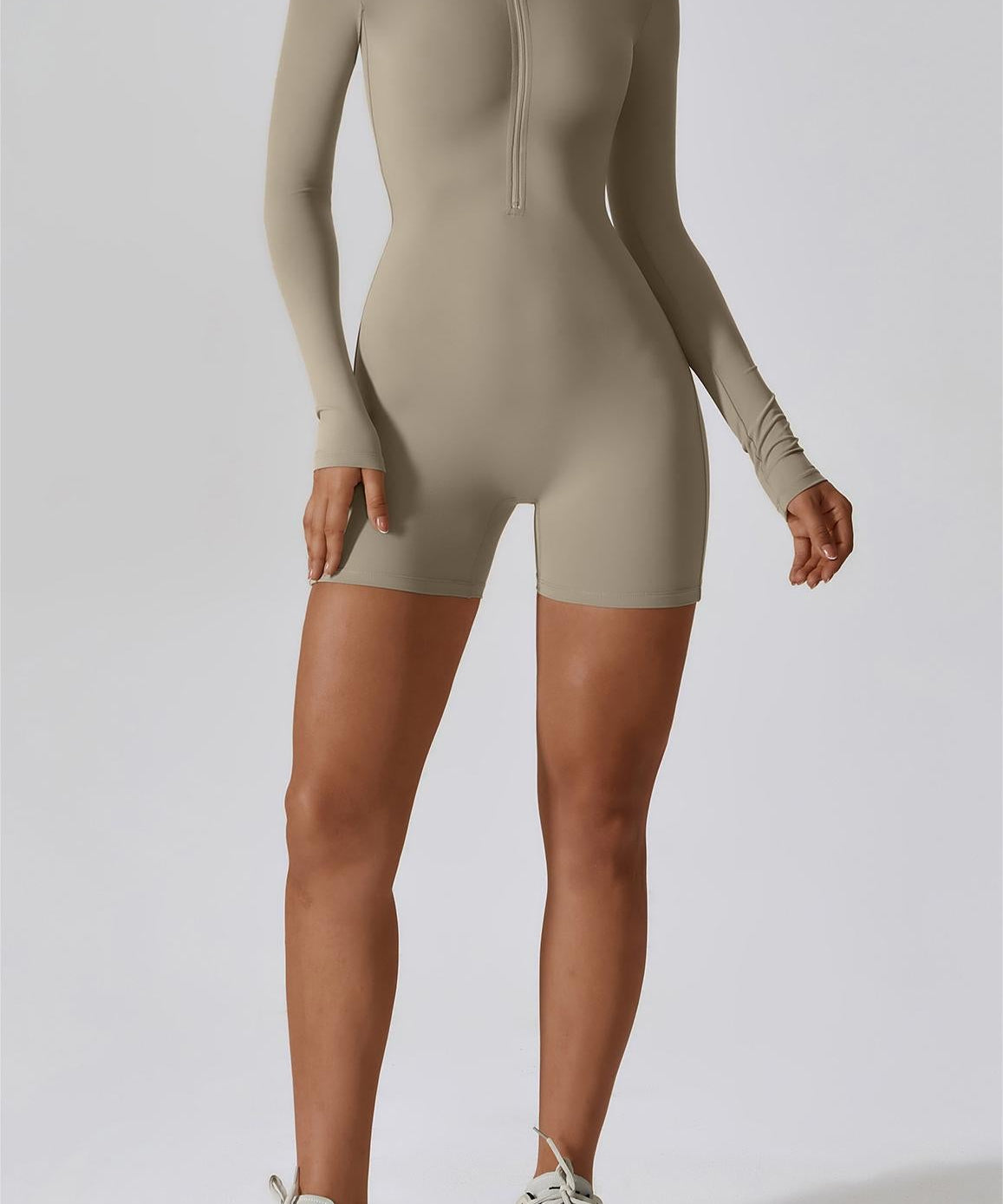 ZipFlex Long Sleeve Athleisure Romper by bornfocus