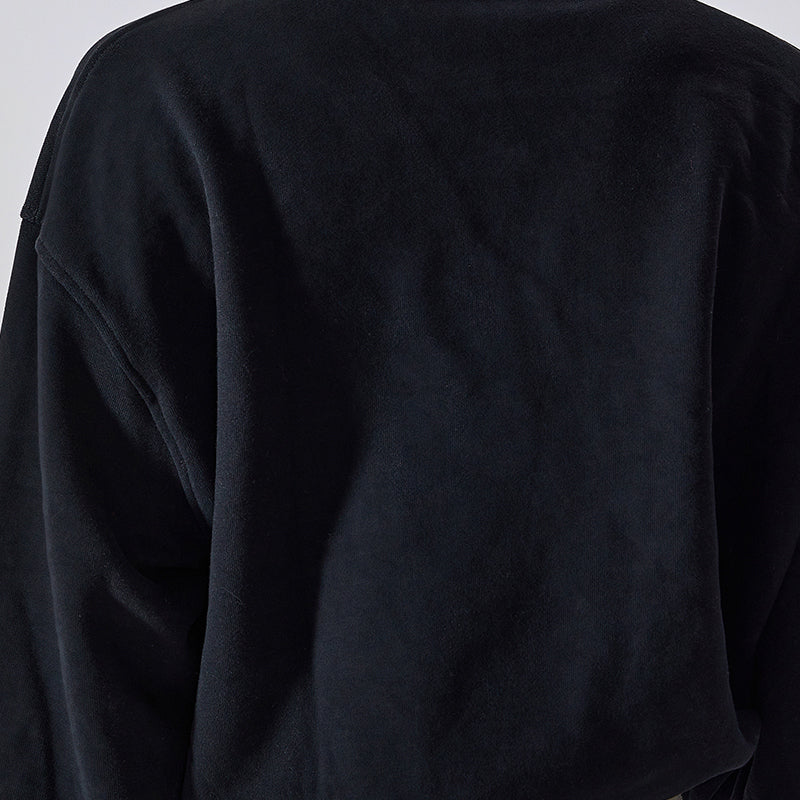 Front Closure Pullover Sweatshirt Relaxed Fit by bornfocus