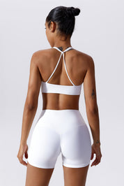 Twisted Front Strappy Sports Bra by bornfocus