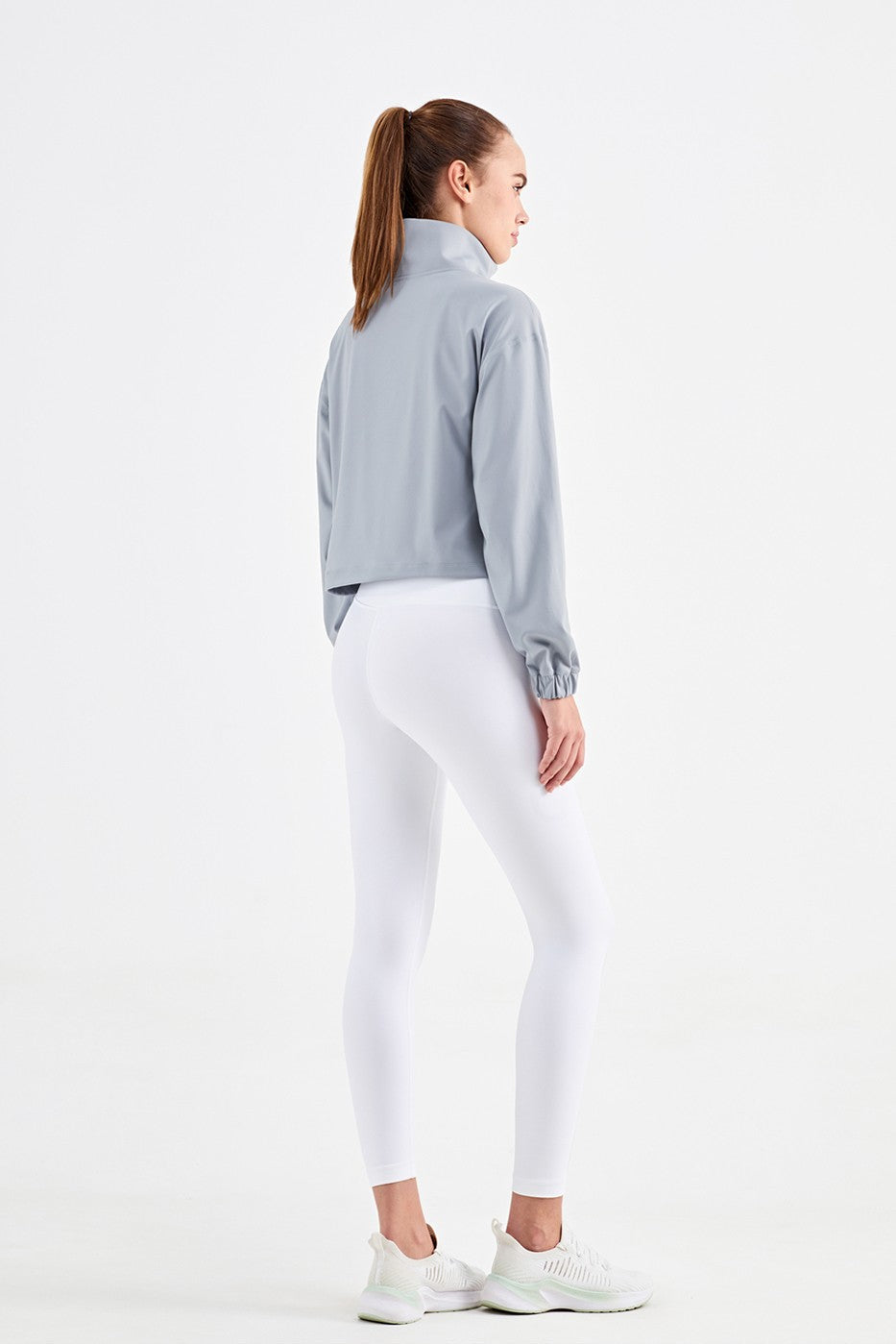 Half-Zip Cropped Pullover Sweatshirt by bornfocus