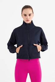 Half-Zip Cropped Pullover Sweatshirt by bornfocus