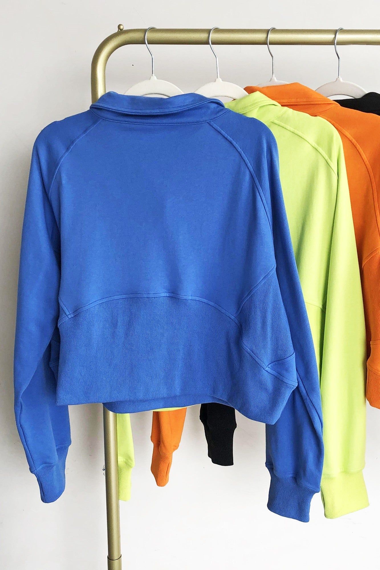 French Terry Half-Zip Pullover Sweatshirt by bornfocus