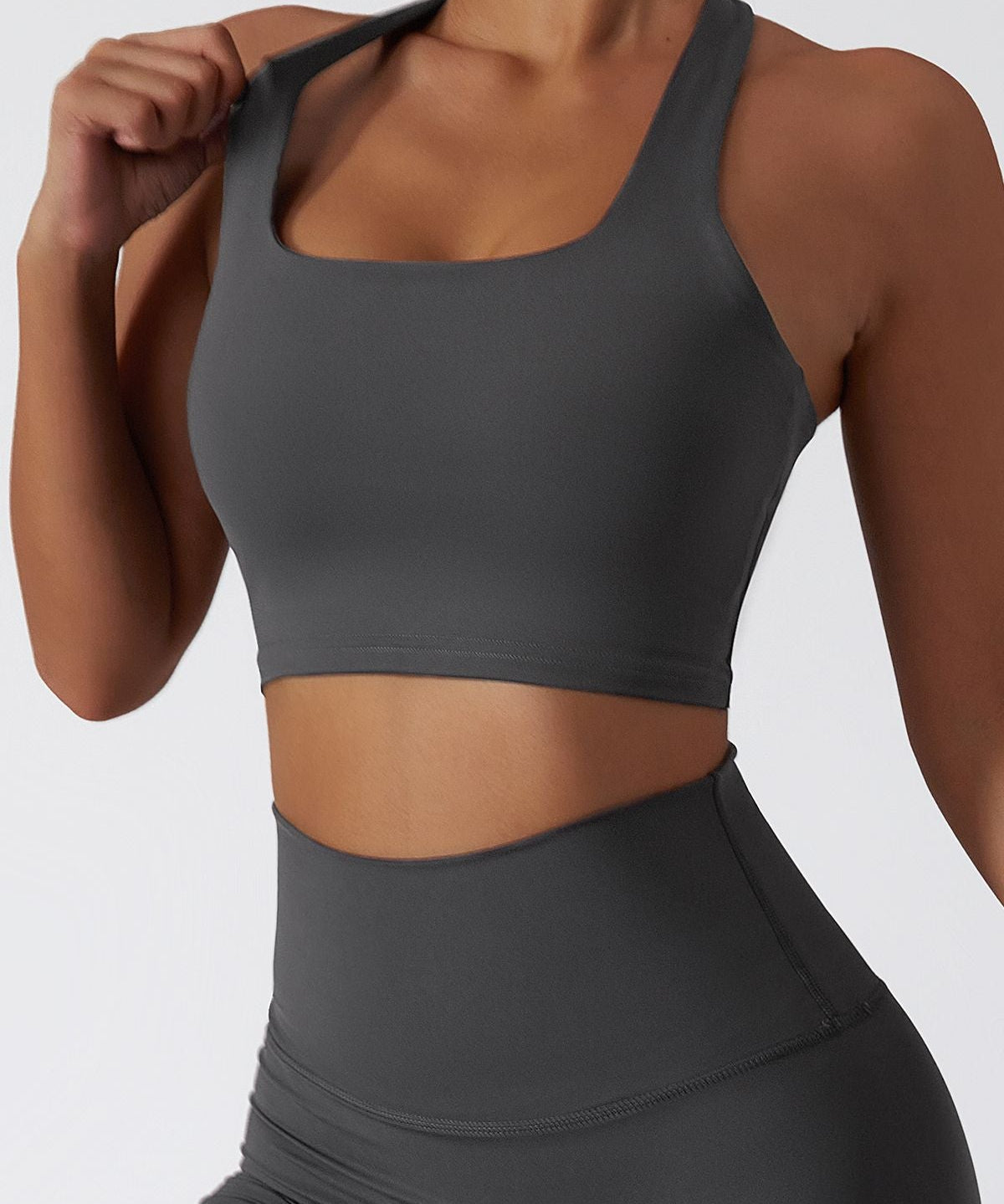 Halter Neckline Backless Sports Bra by bornfocus