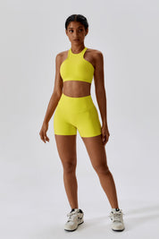 Halter Neck Backless Sports Bra by bornfocus