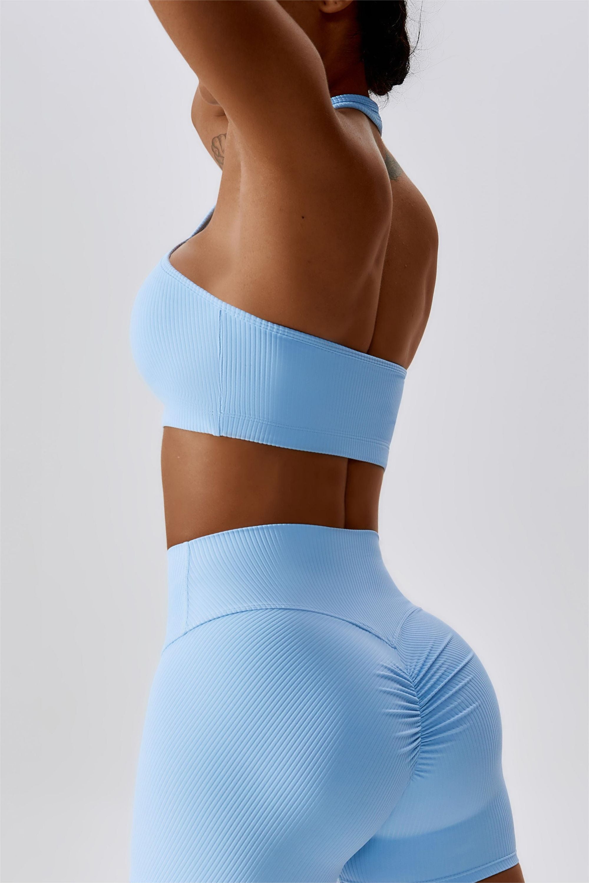 Halter Neck Backless Sports Bra by bornfocus