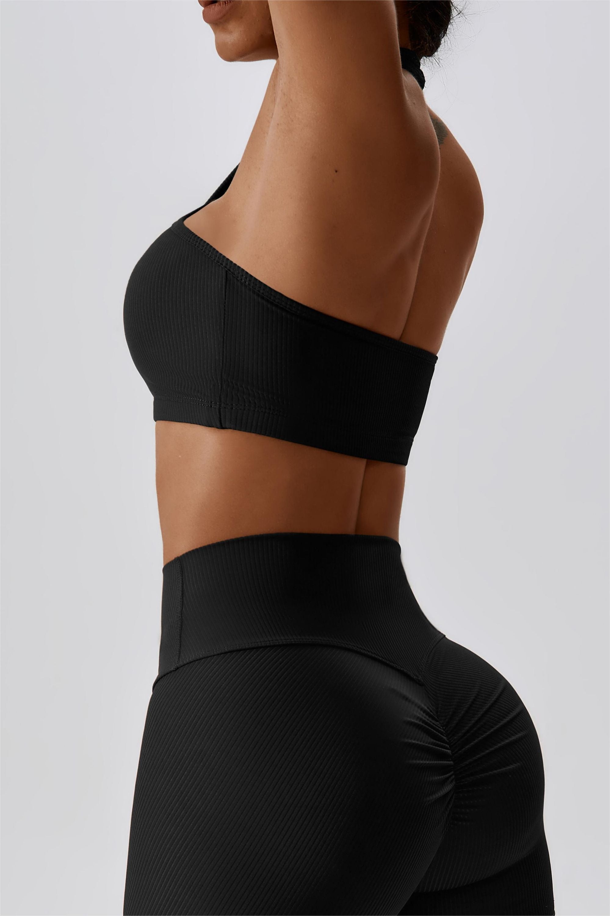 Halter Neck Backless Sports Bra by bornfocus
