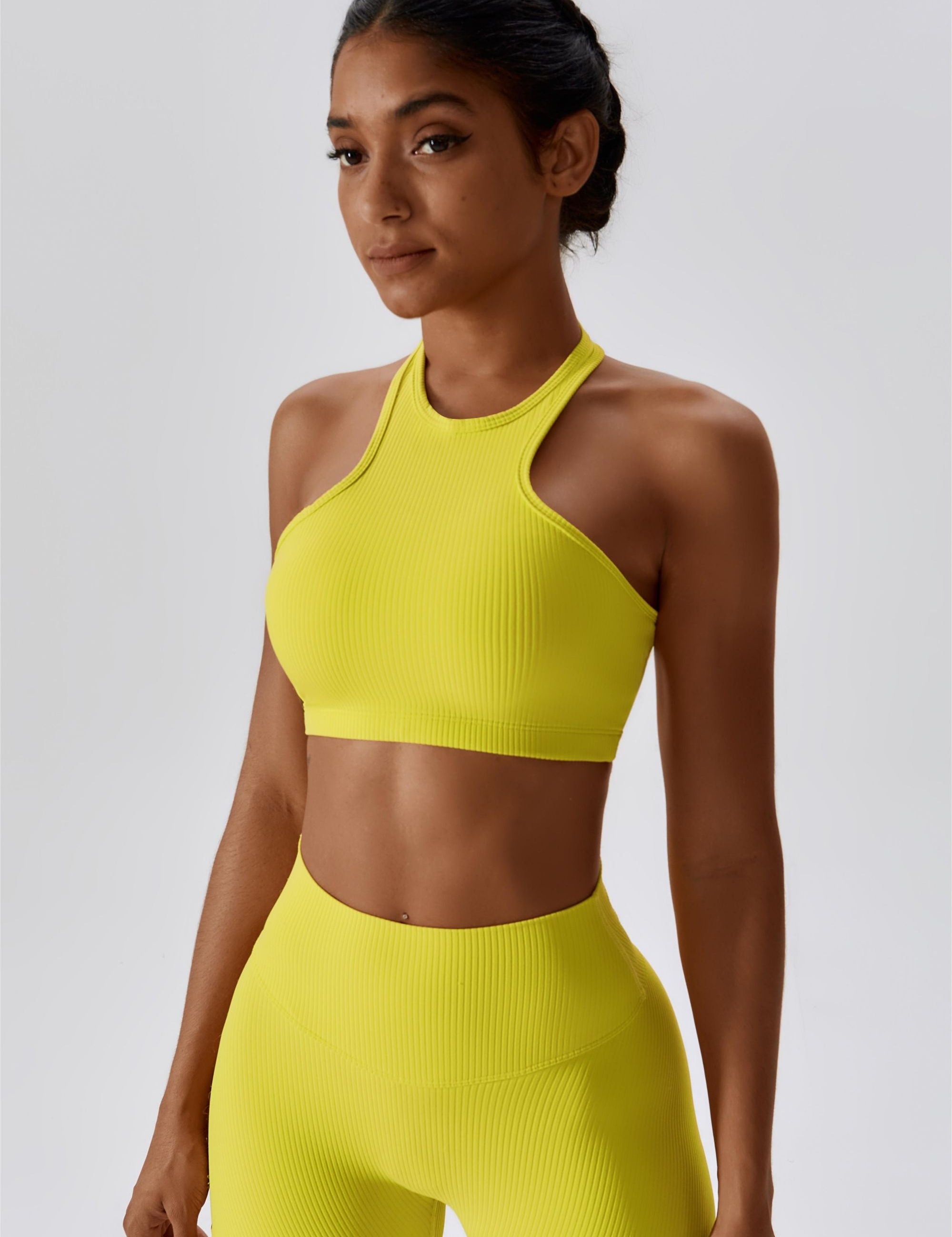 Halter Neck Backless Sports Bra by bornfocus