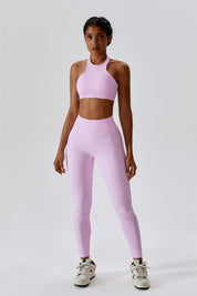 Halter Neck Backless Sports Bra by bornfocus