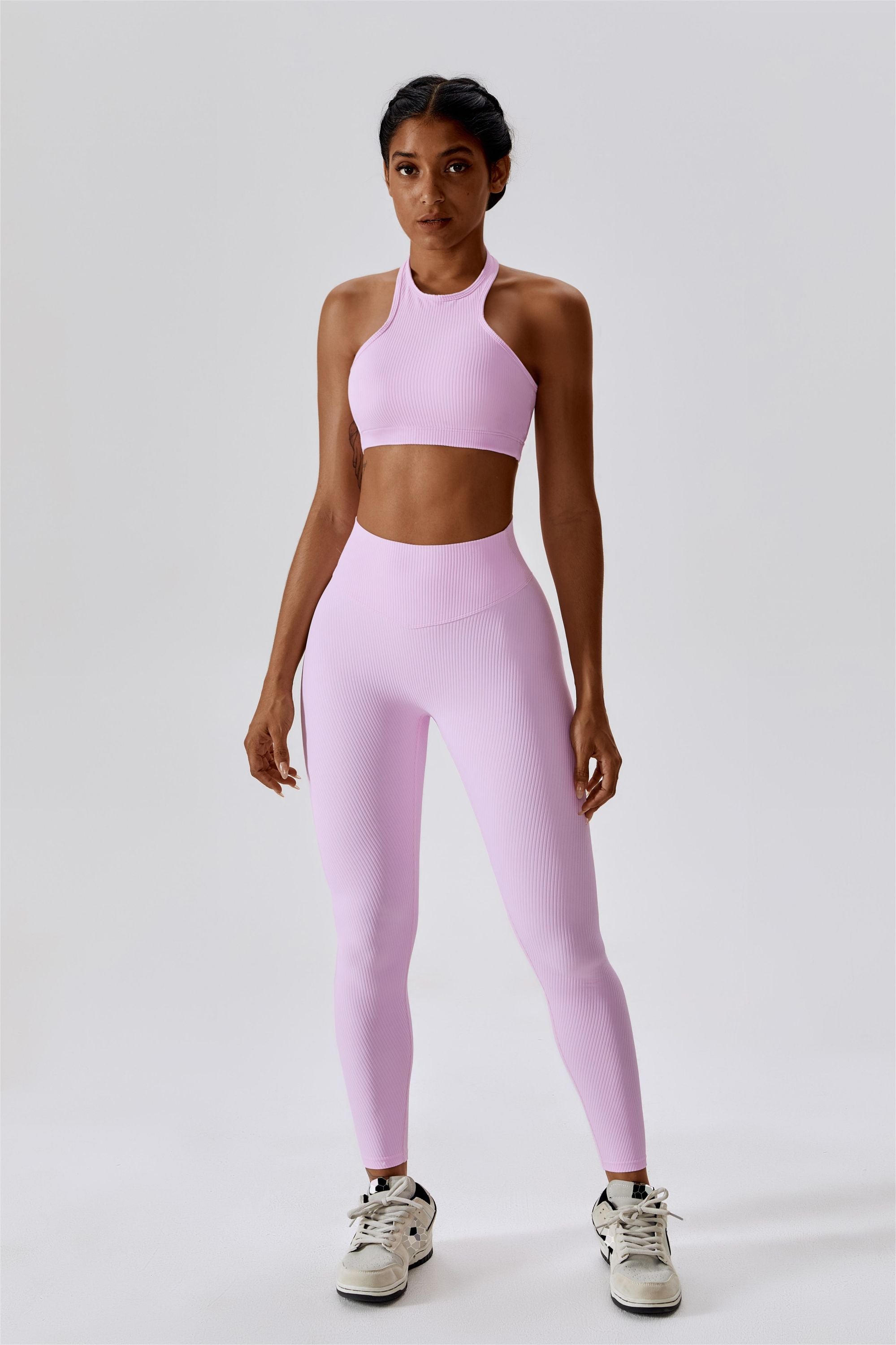 Halter Neck Backless Sports Bra by bornfocus