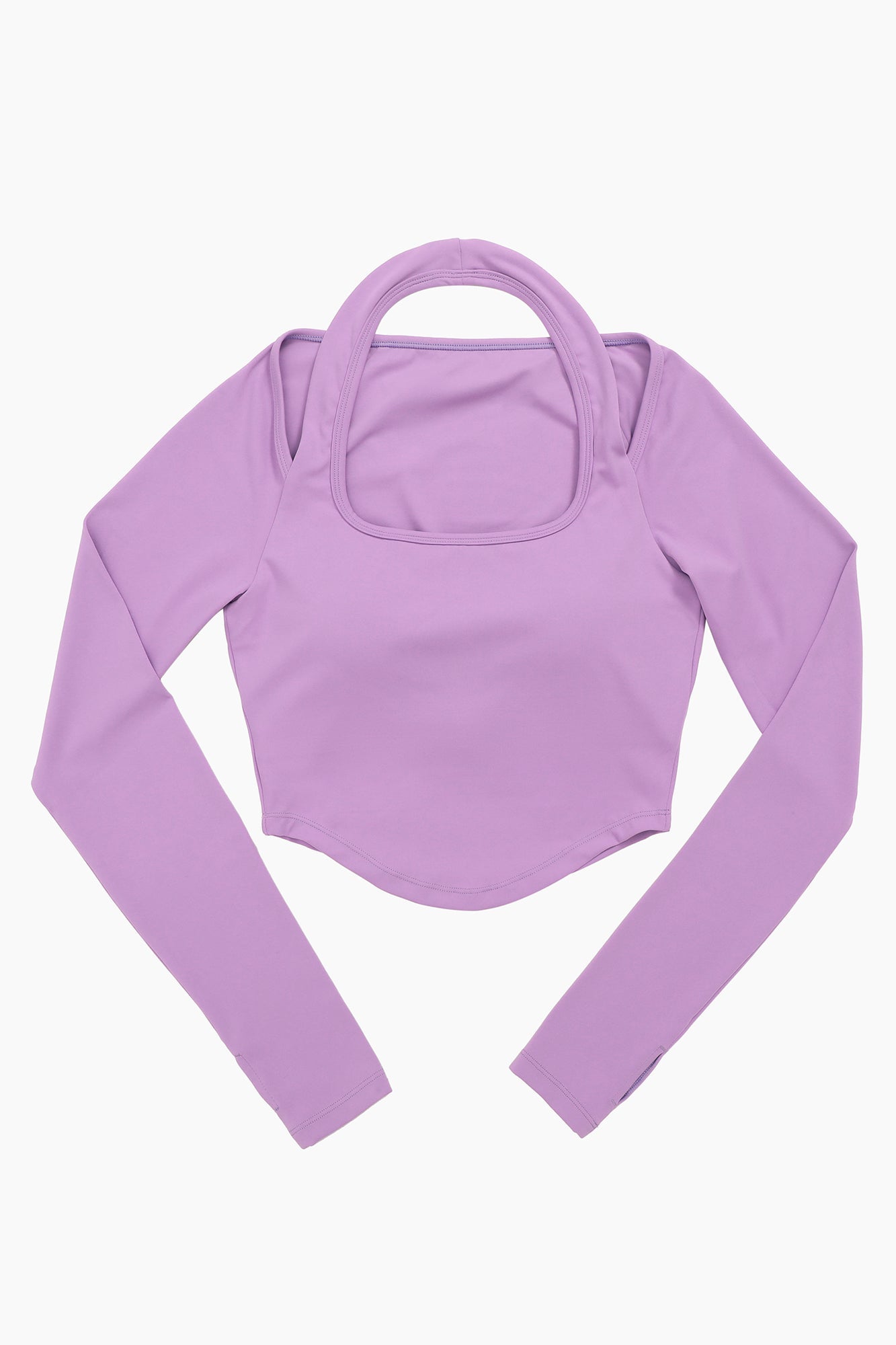 Halterneck Long Sleeve Crop Top by bornfocus