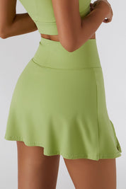 Pleated Side Split Tennis Skirt by bornfocus