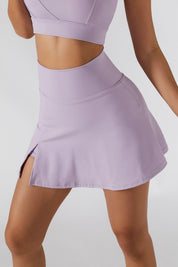 Pleated Side Split Tennis Skirt by bornfocus