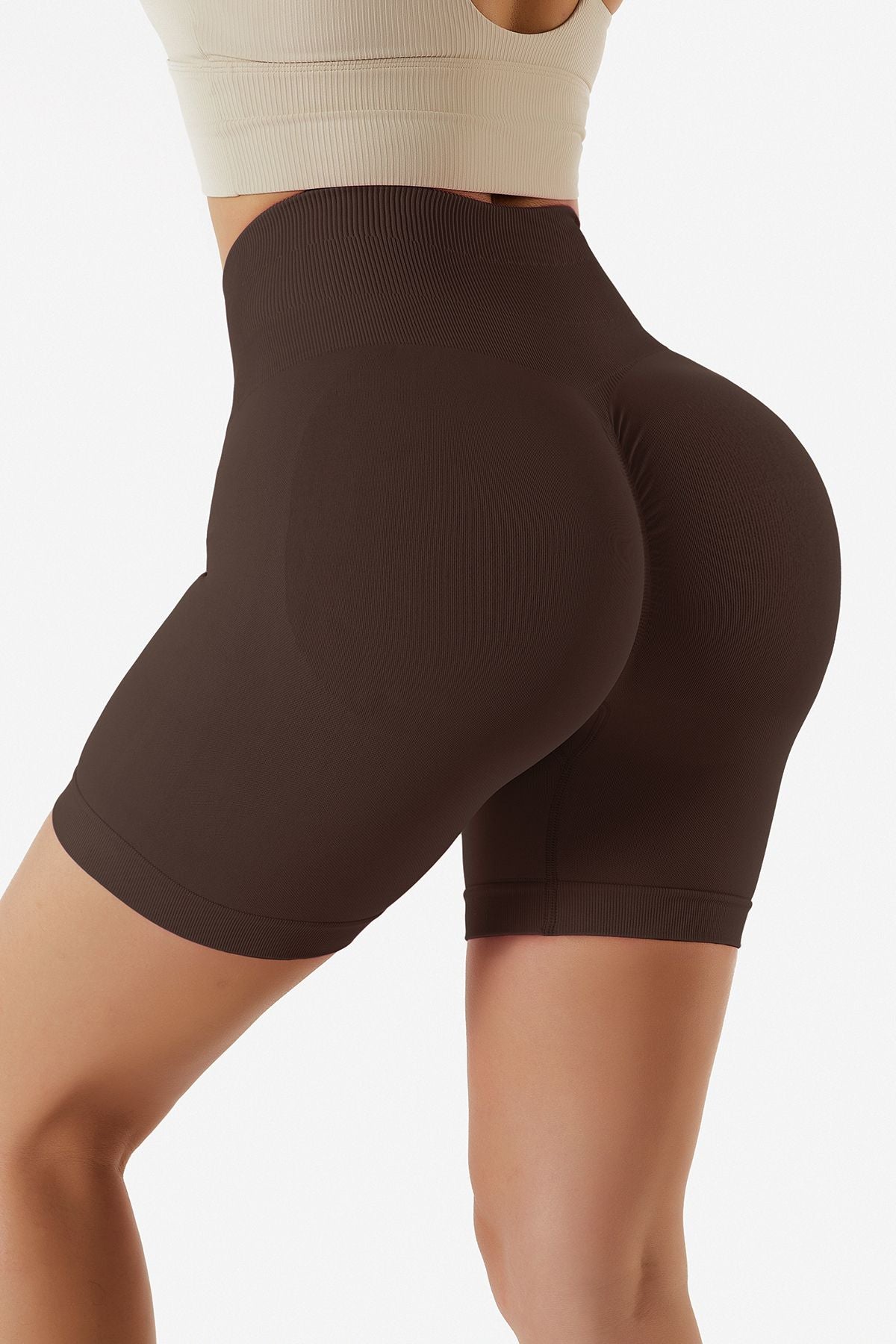 High Rise Scrunch-Butt Shorts by bornfocus