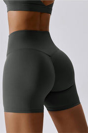 High Waist Seam Free Shorts by bornfocus