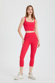 High-Rise Capri Leggings by bornfocus