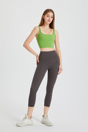 High-Rise Capri Leggings by bornfocus