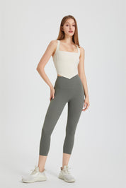 High-Rise Capri Leggings by bornfocus