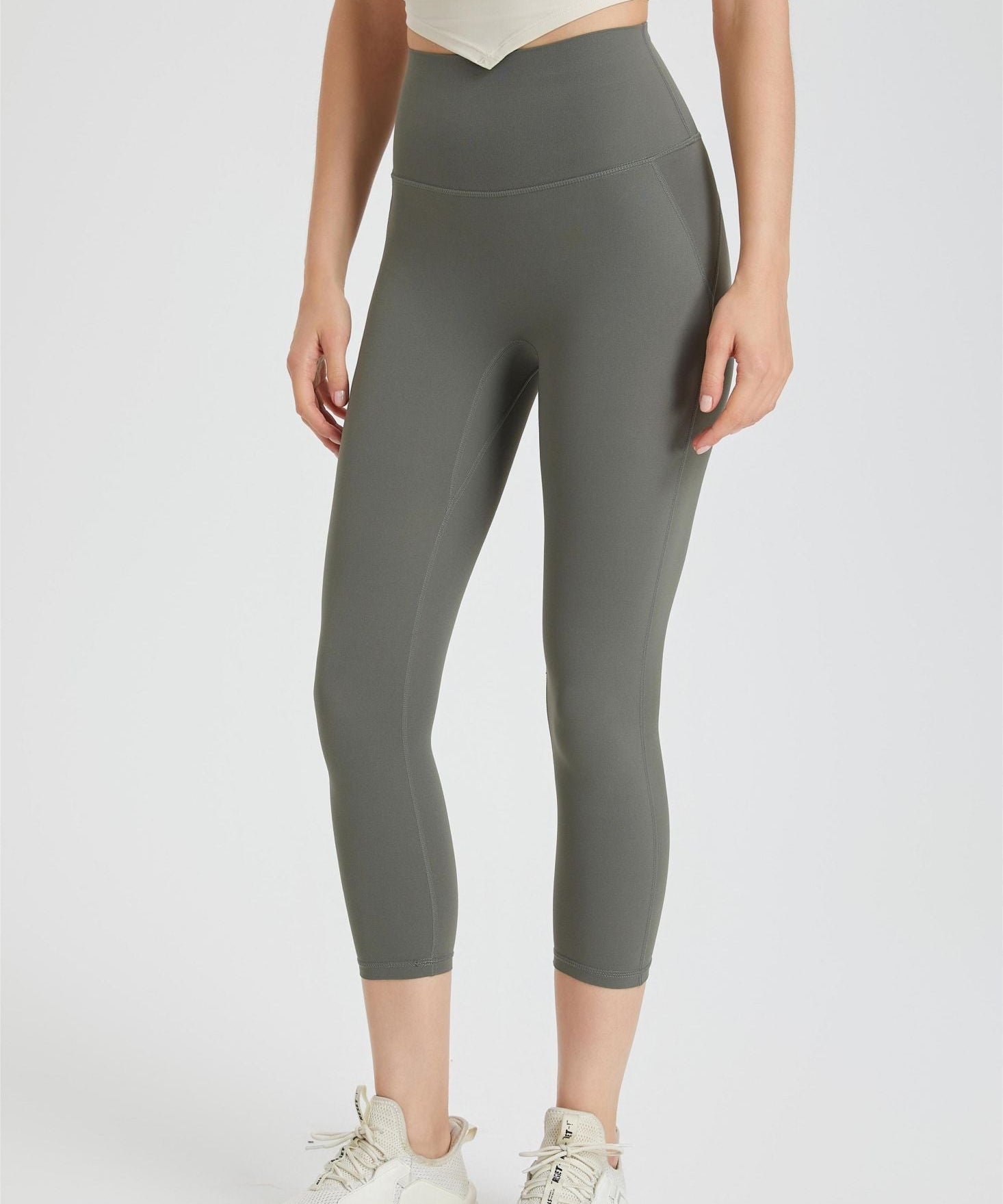 High-Rise Capri Leggings by bornfocus