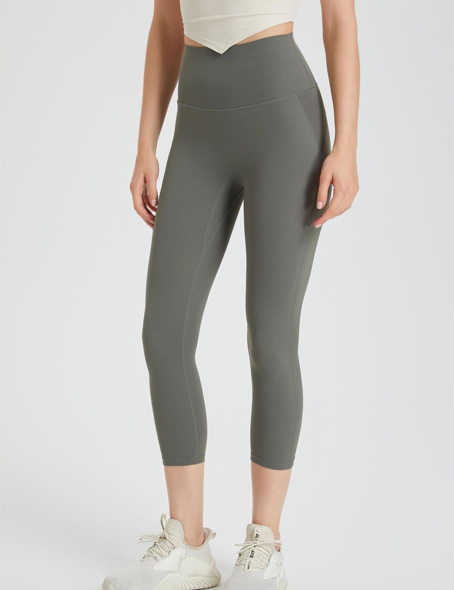 High-Rise Capri Leggings by bornfocus