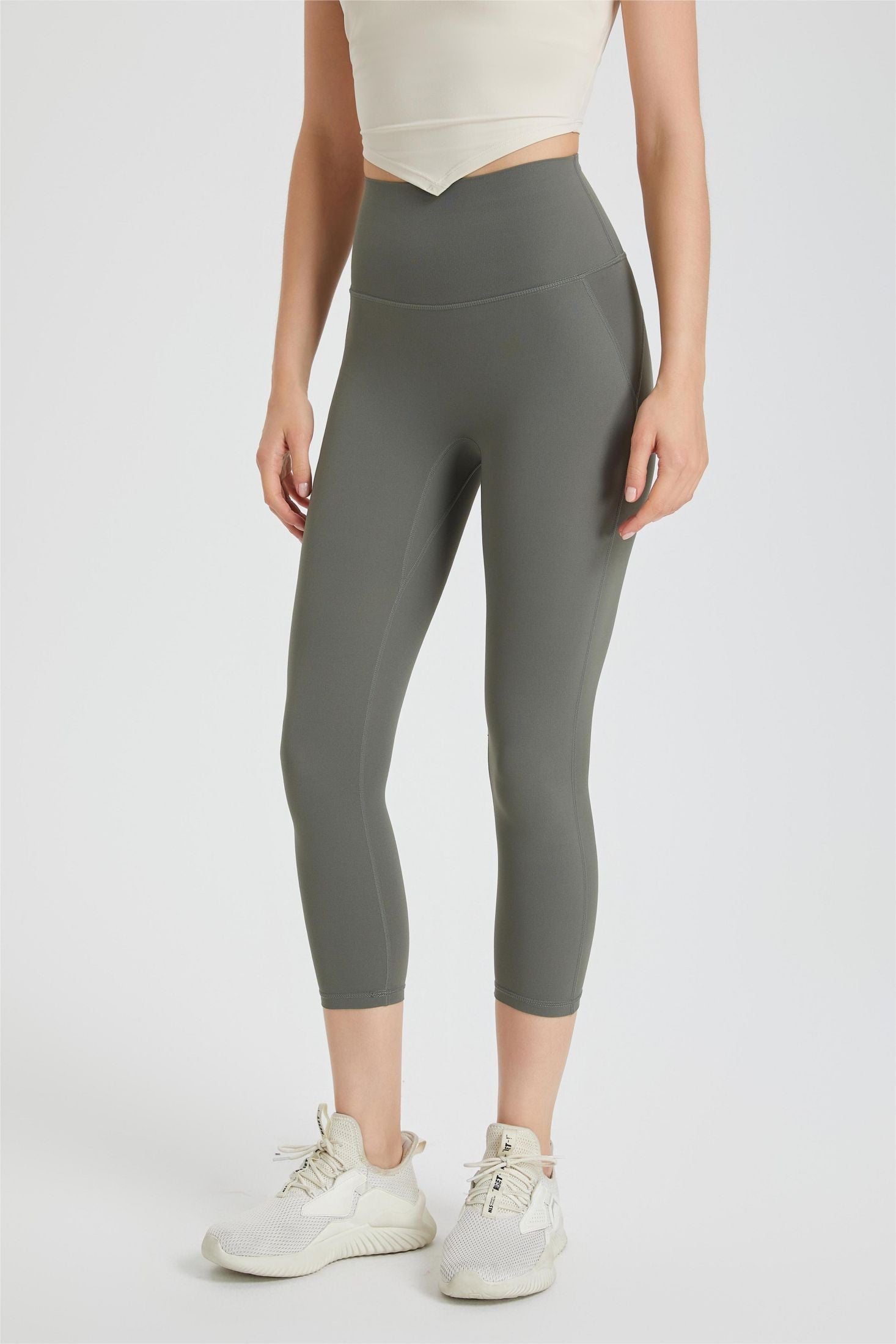 High-Rise Capri Leggings by bornfocus