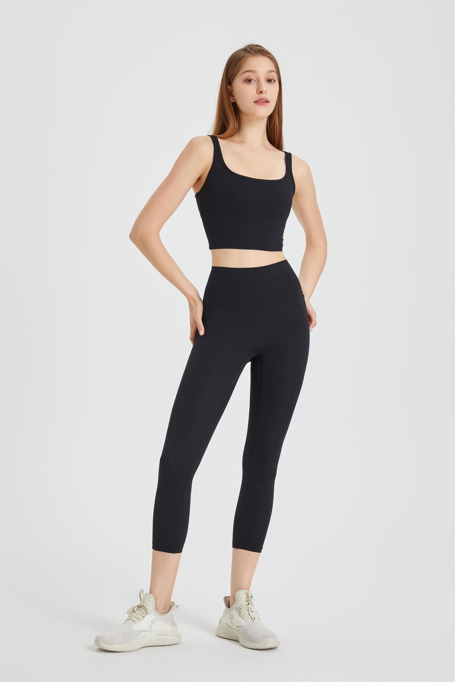 High-Rise Capri Leggings by bornfocus