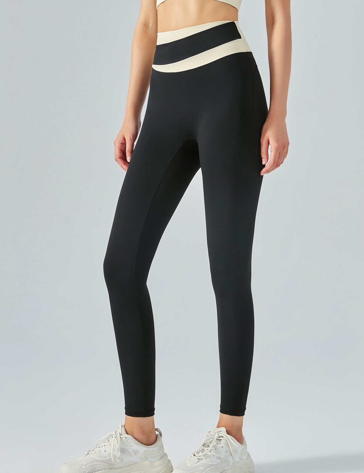 High-Rise Colorblock Workout Leggings by bornfocus