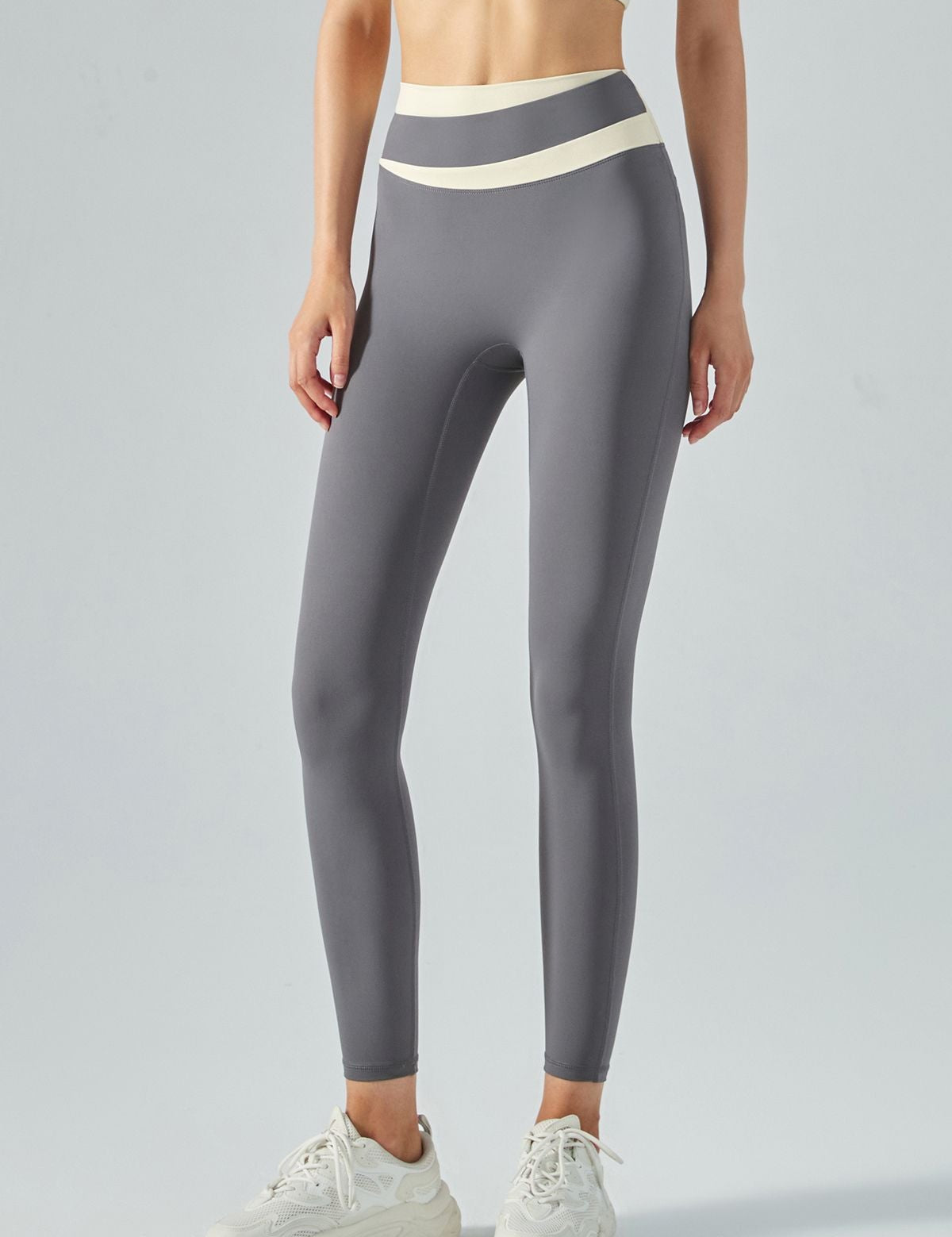 High-Rise Colorblock Workout Leggings by bornfocus