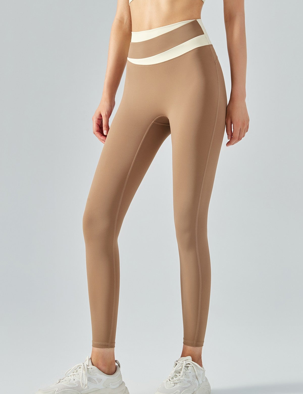 High-Rise Colorblock Workout Leggings by bornfocus