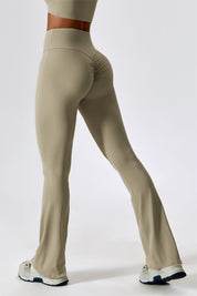 High-Rise Bootcut Flared Scrunch Leggings by bornfocus