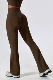 High-Rise Bootcut Flared Scrunch Leggings by bornfocus