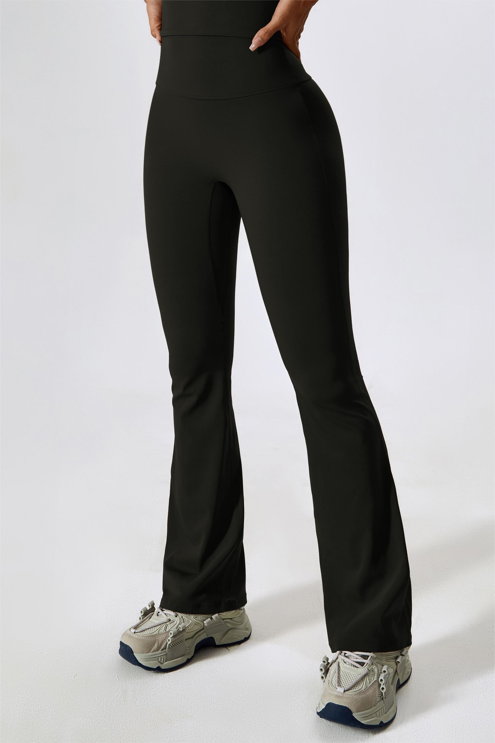 High-Rise Bootcut Flared Scrunch Leggings by bornfocus