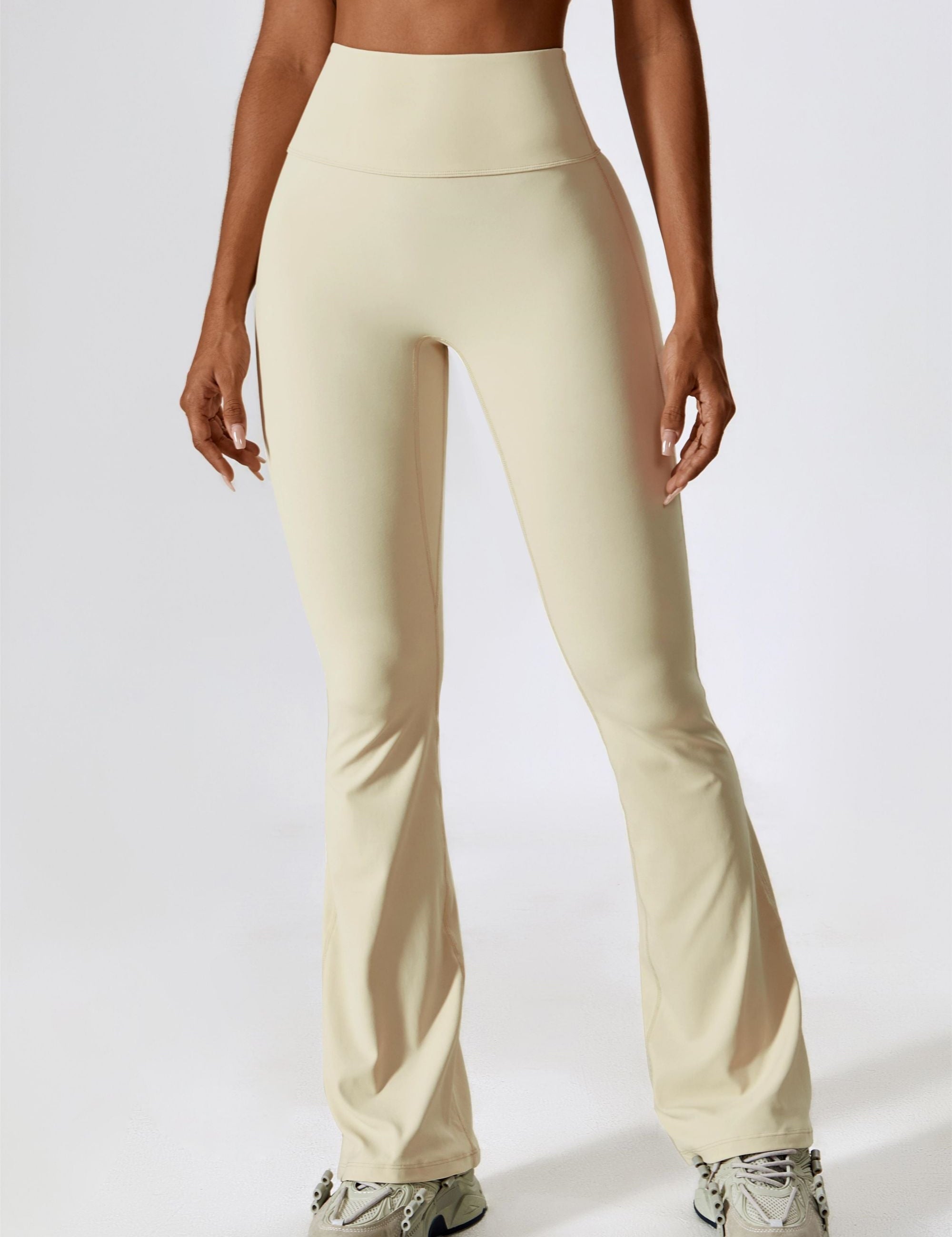 High-Rise Bootcut Flared Scrunch Leggings by bornfocus