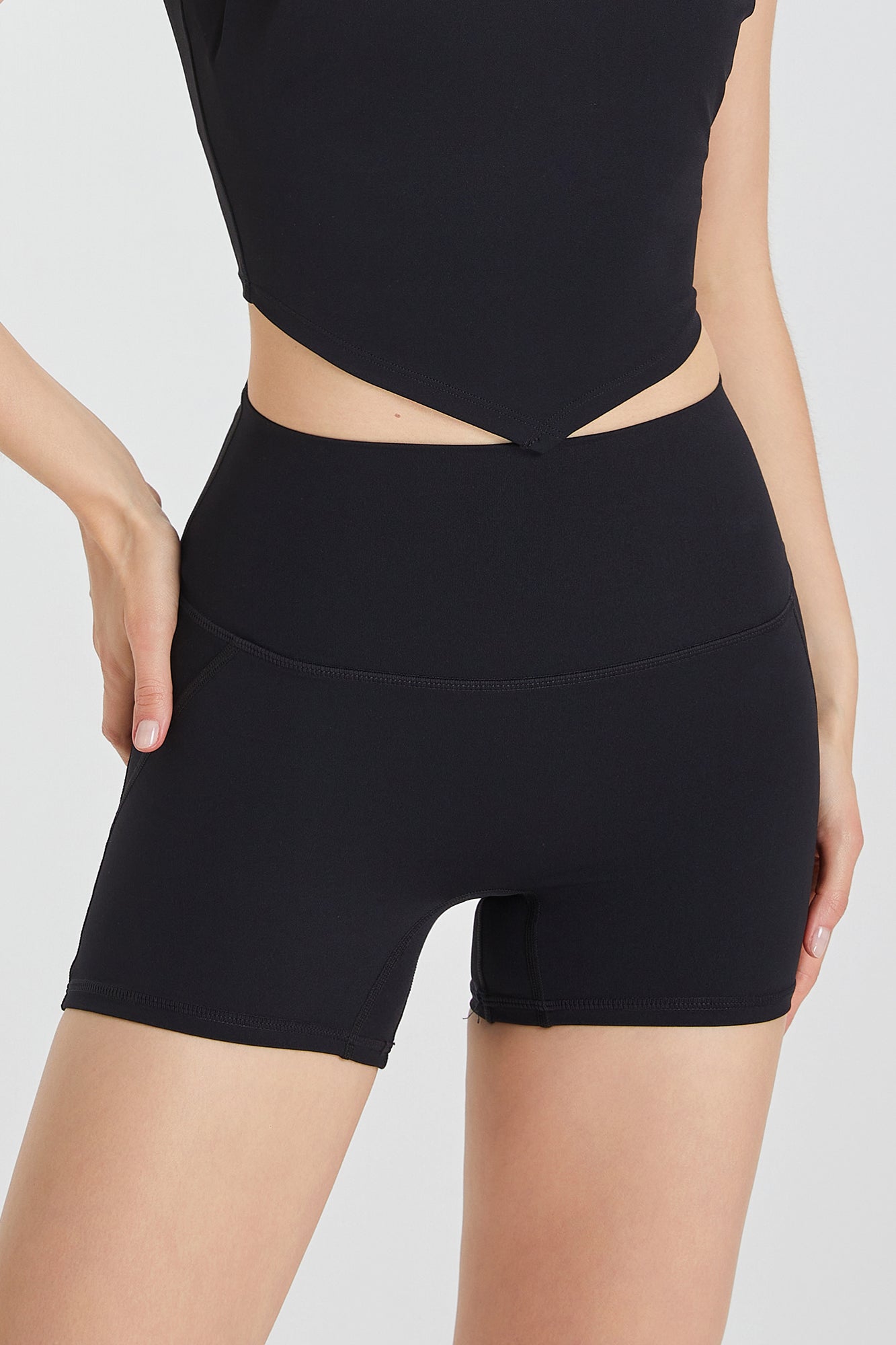 No Front Seam Mini Shorts by bornfocus
