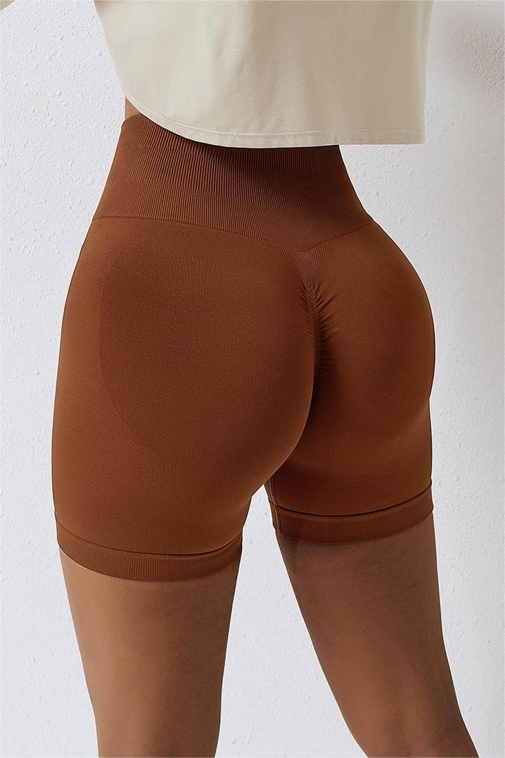 High Rise Scrunch-Butt Shorts by bornfocus