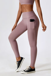 High-Waist Tummy Control Leggings with Pockets by bornfocus