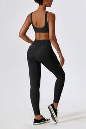 High-Waist Tummy Control Leggings with Pockets by bornfocus