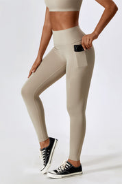 High-Waist Tummy Control Leggings with Pockets by bornfocus